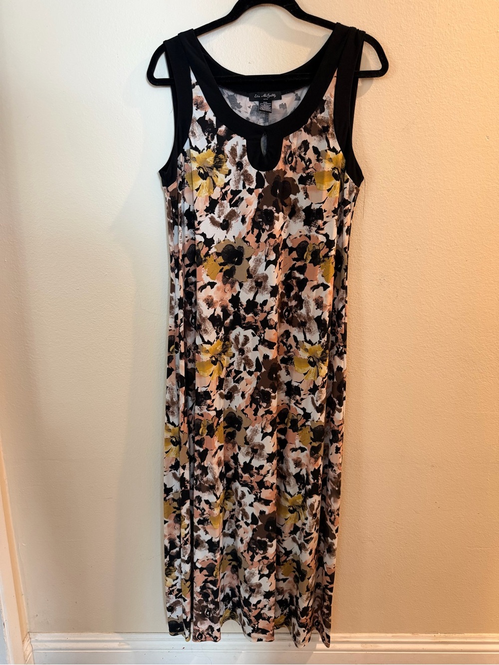 Women’s Floral Sleeveless Maxi Dress with Keyhole Neck Size XLP